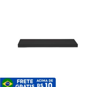 1 Prateleira Preta Mdf de Parede 120×22 Madeira