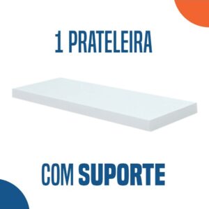 Prateleira em Mdf Branca de Parede 25×25 Com Suporte